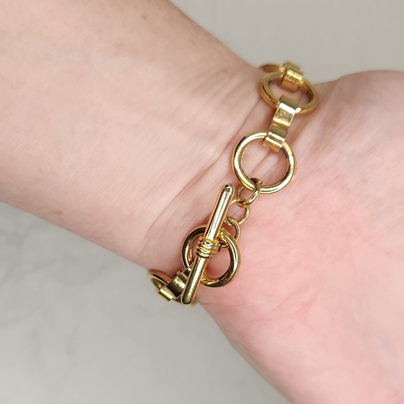 40s gold chainlink bracelet - Picture 4 of 7